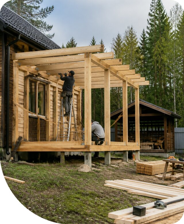 Строительство пристроек и построек на участке в Вязниках
